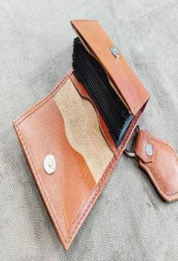 جاکارتی آکاردئونی و جاکلیدی چرم طبیعی گاوی - تصویر 2