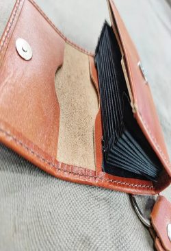 جاکارتی آکاردئونی و جاکلیدی چرم طبیعی گاوی - تصویر 3